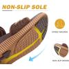 imageKuaiLu Womens Orthopedic Walking Sandals Ladies Recovery Sport Thick Athletic Cushion Outdoor Hiking Water Sandles Adjustable Strap Sandals with Comfortable Plantar Fasciitis Arch SupportBrown