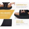 imageKuaiLu Womens Orthopedic Walking Sandals Ladies Recovery Sport Thick Athletic Cushion Outdoor Hiking Water Sandles Adjustable Strap Sandals with Comfortable Plantar Fasciitis Arch SupportBlack Khaki