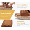 imageKuaiLu Womens Orthopedic Walking Sandals Ladies Recovery Sport Thick Athletic Cushion Outdoor Hiking Water Sandles Adjustable Strap Sandals with Comfortable Plantar Fasciitis Arch SupportKhaki