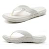 imageKuaiLu Womens Flip Flops Ladies Yoga Mat Comfortable Walking Thong Sandals With Plantar Fasciitis Arch Support Slip On Indoor Outdoor For SummerAll White