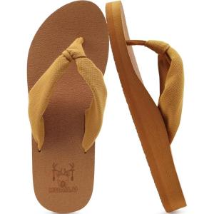 imageKuaiLu Flip Flops for Women with Arch Support Yoga Mat Comfortable Summer Beach Walking Thong Cushion Sandals Slip On Indoor OutdoorKhaki