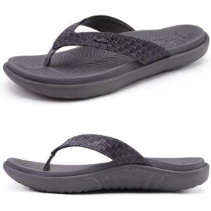 imageKuaiLu Womens Flip Flops Ladies Yoga Mat Comfortable Walking Thong Sandals With Plantar Fasciitis Arch Support Slip On Indoor Outdoor For SummerElegant Grey