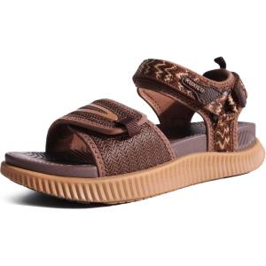 imageKuaiLu Womens Orthopedic Walking Sandals Ladies Recovery Sport Thick Athletic Cushion Outdoor Hiking Water Sandles Adjustable Strap Sandals with Comfortable Plantar Fasciitis Arch SupportBrown