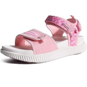 imageKuaiLu Womens Orthopedic Walking Sandals Ladies Recovery Sport Thick Athletic Cushion Outdoor Hiking Water Sandles Adjustable Strap Sandals with Comfortable Plantar Fasciitis Arch SupportPink