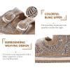imageKuaiLu Womens Glitter Sandals with Arch Support Comfortable Orthopedic Cushion Recovery Slides Summer Fashion Sparkly Rhinestones Sandals Slip On Plantar Fasciitis Slippers for Indoor OutdoorBeige
