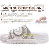 imageKuaiLu Womens Glitter Sandals with Arch Support Comfortable Orthopedic Cushion Recovery Slides Summer Fashion Sparkly Rhinestones Sandals Slip On Plantar Fasciitis Slippers for Indoor OutdoorWhite