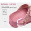 imageKuaiLu Womens Sandals with Arch Support Comfortable Orthopedic Cushion Recovery Slides Summer Fashion Leather Double Buckle Casual Slip On Plantar Fasciitis Shoes for IndoorampampOutdoor US Size 612Pink
