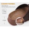 imageKuaiLu Womens Sandals with Arch Support Comfortable Orthopedic Cushion Recovery Slides Summer Fashion Leather Double Buckle Casual Slip On Plantar Fasciitis Shoes for IndoorampampOutdoor US Size 612Brown