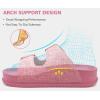 imageKuaiLu Womens Sandals with Arch Support Comfortable Orthopedic Cushion Recovery Slides Summer Fashion Leather Double Buckle Casual Slip On Plantar Fasciitis Shoes for IndoorampampOutdoor US Size 612Pink