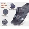 imageKuaiLu Womens Sandals with Arch Support Comfortable Orthopedic Cushion Recovery Slides Summer Fashion Leather Double Buckle Casual Slip On Plantar Fasciitis Shoes for IndoorampampOutdoor US Size 612Grey