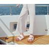 imageKuaiLu Womens Sandals with Arch Support Comfortable Orthopedic Cushion Recovery Slides Summer Fashion Leather Double Buckle Casual Slip On Plantar Fasciitis Shoes for IndoorampampOutdoor US Size 612White Khaki