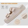 imageKuaiLu Womens Sandals with Arch Support Comfortable Orthopedic Cushion Recovery Slides Summer Fashion Leather Double Buckle Casual Slip On Plantar Fasciitis Shoes for IndoorampampOutdoor US Size 612White