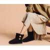 imageKuaiLu Womens Slippers Boots Cozy Memory Foam Ladies Bootie Slipper Warm Fuzzy Faux Fur Lined Winter Ankle House ShoesAllblack