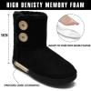 imageKuaiLu Womens Slippers Boots Cozy Memory Foam Ladies Bootie Slipper Warm Fuzzy Faux Fur Lined Winter Ankle House ShoesAllblack