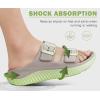 imageKuaiLu Womens Recovery Sandals With Comfortable Plantar Fasciitis Arch Support Orthotic Adjustable Thick Cushion Sport Slides Reduces Stress on Feet Joints ampamp Back PostExerciseApricot Green