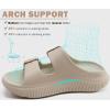 imageKuaiLu Womens Recovery Sandals With Comfortable Plantar Fasciitis Arch Support Orthotic Adjustable Thick Cushion Sport Slides Reduces Stress on Feet Joints ampamp Back PostExerciseBeige