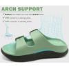 imageKuaiLu Womens Recovery Sandals With Comfortable Plantar Fasciitis Arch Support Orthotic Adjustable Thick Cushion Sport Slides Reduces Stress on Feet Joints ampamp Back PostExerciseOlive Green