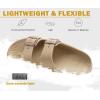 imageKuaiLu Womens Recovery Sandals With Comfortable Plantar Fasciitis Arch Support Orthotic Adjustable Thick Cushion Sport Slides Reduces Stress on Feet Joints ampamp Back PostExerciseKhaki Brown