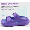 imageKuaiLu Womens Recovery Sandals With Comfortable Plantar Fasciitis Arch Support Orthotic Adjustable Thick Cushion Sport Slides Reduces Stress on Feet Joints ampamp Back PostExercisePurple