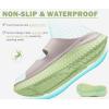 imageKuaiLu Womens Recovery Sandals With Comfortable Plantar Fasciitis Arch Support Orthotic Adjustable Thick Cushion Sport Slides Reduces Stress on Feet Joints ampamp Back PostExerciseApricot Green