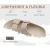 imageKuaiLu Womens Recovery Sandals With Comfortable Plantar Fasciitis Arch Support Orthotic Adjustable Thick Cushion Sport Slides Reduces Stress on Feet Joints ampamp Back PostExerciseBeige