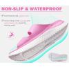 imageKuaiLu Womens Recovery Sandals With Comfortable Plantar Fasciitis Arch Support Orthotic Adjustable Thick Cushion Sport Slides Reduces Stress on Feet Joints ampamp Back PostExercisePink White