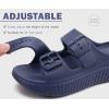 imageKuaiLu Womens Recovery Sandals With Comfortable Plantar Fasciitis Arch Support Orthotic Adjustable Thick Cushion Sport Slides Reduces Stress on Feet Joints ampamp Back PostExerciseNavy Blue