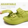 imageKuaiLu Womens Recovery Sandals With Comfortable Plantar Fasciitis Arch Support Orthotic Adjustable Thick Cushion Sport Slides Reduces Stress on Feet Joints ampamp Back PostExerciseGreen