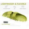 imageKuaiLu Womens Recovery Sandals With Comfortable Plantar Fasciitis Arch Support Orthotic Adjustable Thick Cushion Sport Slides Reduces Stress on Feet Joints ampamp Back PostExerciseGreen