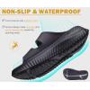 imageKuaiLu Womens Recovery Sandals With Comfortable Plantar Fasciitis Arch Support Orthotic Adjustable Thick Cushion Sport Slides Reduces Stress on Feet Joints ampamp Back PostExerciseAll Black