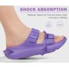 imageKuaiLu Womens Recovery Sandals With Comfortable Plantar Fasciitis Arch Support Orthotic Adjustable Thick Cushion Sport Slides Reduces Stress on Feet Joints ampamp Back PostExercisePurple