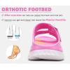 imageKuaiLu Womens Recovery Sandals With Comfortable Plantar Fasciitis Arch Support Orthotic Adjustable Thick Cushion Sport Slides Reduces Stress on Feet Joints ampamp Back PostExercisePink White
