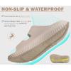 imageKuaiLu Womens Recovery Sandals With Comfortable Plantar Fasciitis Arch Support Orthotic Adjustable Thick Cushion Sport Slides Reduces Stress on Feet Joints ampamp Back PostExerciseBeige