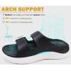 imageKuaiLu Womens Recovery Sandals With Comfortable Plantar Fasciitis Arch Support Orthotic Adjustable Thick Cushion Sport Slides Reduces Stress on Feet Joints ampamp Back PostExerciseBlack White