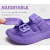 imageKuaiLu Womens Recovery Sandals With Comfortable Plantar Fasciitis Arch Support Orthotic Adjustable Thick Cushion Sport Slides Reduces Stress on Feet Joints ampamp Back PostExercisePurple