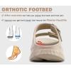 imageKuaiLu Womens Recovery Sandals With Comfortable Plantar Fasciitis Arch Support Orthotic Adjustable Thick Cushion Sport Slides Reduces Stress on Feet Joints ampamp Back PostExerciseBeige