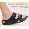 imageKuaiLu Womens Recovery Sandals With Comfortable Plantar Fasciitis Arch Support Orthotic Adjustable Thick Cushion Sport Slides Reduces Stress on Feet Joints ampamp Back PostExerciseAll Black