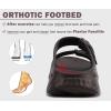 imageKuaiLu Womens Recovery Sandals With Comfortable Plantar Fasciitis Arch Support Orthotic Adjustable Thick Cushion Sport Slides Reduces Stress on Feet Joints ampamp Back PostExerciseDark Brown