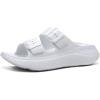 imageKuaiLu Womens Recovery Sandals With Comfortable Plantar Fasciitis Arch Support Orthotic Adjustable Thick Cushion Sport Slides Reduces Stress on Feet Joints ampamp Back PostExerciseWhite