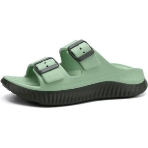 imageKuaiLu Womens Recovery Sandals With Comfortable Plantar Fasciitis Arch Support Orthotic Adjustable Thick Cushion Sport Slides Reduces Stress on Feet Joints ampamp Back PostExerciseOlive Green