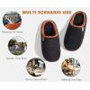 imageKuaiLu Mens House Memory Foam Slippers with Orthotic Arch Support Comfy Warm Plush Lining Slip On Casual Pantuflas Mans Comfortable Bedroom Shoes Rubber Sole for IndoorampampOutdoor Black Brown Size 8