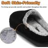 imageKuaiLu Womens Clog Slippers with Comfy Arch Support Orthotic Plantar Fasciitis Memory Foam Ladies Slippers for Women Winter Warm Fluff Faux Fur Slip on Felt Houes Shoes Hard Rubber Sole Black size 10