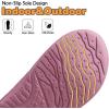 imageKuaiLu Womens Clog Slippers with Comfy Arch Support Orthotic Plantar Fasciitis Memory Foam Ladies Slippers for Women Winter Warm Fluff Slip on Felt Houes Shoes Hard Rubber Sole Pink size 85