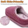 imageKuaiLu Womens Clog Slippers with Comfy Arch Support Orthotic Plantar Fasciitis Memory Foam Ladies Slippers for Women Winter Warm Fluff Slip on Felt Houes Shoes Hard Rubber Sole Pink size 85
