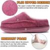 imageKuaiLu Womens Clog Slippers with Comfy Arch Support Orthotic Plantar Fasciitis Memory Foam Ladies Slippers for Women Winter Warm Fluff Slip on Felt Houes Shoes Hard Rubber Sole Pink size 85