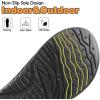imageKuaiLu Womens Clog Slippers with Comfy Arch Support Orthotic Plantar Fasciitis Memory Foam Ladies Slippers for Women Winter Warm Slip on Felt Houes Shoes Hard Rubber Sole Black size 11