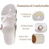 imageKuaiLu Womens Orthopedic Sandals With Comfortable Arch Support Cushion Yoga Mat Slides Fashion Summer Beach Flat Sandles Adjustable Open Toe Travel Outdoor Plantar Fasciitis Flip Flops US Size 511Bride White