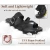 imageKuaiLu Womens Orthopedic Sandals With Comfortable Arch Support Cushion Yoga Mat Slides Fashion Summer Beach Flat Sandles Adjustable Open Toe Travel Outdoor Plantar Fasciitis Flip Flops US Size 511Black