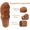 imageKuaiLu Womens Orthopedic Sandals With Comfortable Arch Support Cushion Yoga Mat Slides Fashion Summer Beach Flat Sandles Adjustable Open Toe Travel Outdoor Plantar Fasciitis Flip Flops US Size 511Tan Brown