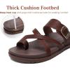 imageKuaiLu Womens Orthopedic Sandals With Comfortable Arch Support Cushion Yoga Mat Slides Fashion Summer Beach Flat Sandles Adjustable Open Toe Travel Outdoor Plantar Fasciitis Flip Flops US Size 511Brown